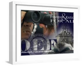 Crew Members Involved in Operation Enduring Freedom-Stocktrek Images-Framed Photographic Print