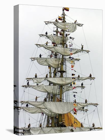 Crew Members of the Tall Ship Guayas-null-Stretched Canvas