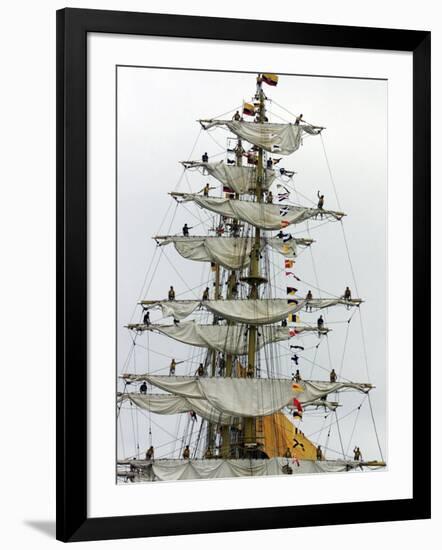 Crew Members of the Tall Ship Guayas-null-Framed Photographic Print