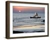 Crew of Fishing Boat Hurries Home to Sittwe as Sun Sets over the Bay of Bengal, Burma, Myanmar-Nigel Pavitt-Framed Photographic Print