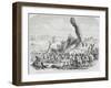 Crew of Frigate La Flore Felling Statue of Vaihus, on Easter Island, for Shipping Back to France-null-Framed Giclee Print