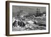 Crew of Tegetthoff Freeing Ship from Pack Ice with Saws-null-Framed Giclee Print