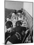 Crew of the American Eagle During America's Cup Race-null-Mounted Photographic Print