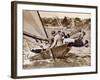 Crew of the "Arawatta" During the "Eighteen Footer" Race, Sydney Harbour, 9th April 1934-null-Framed Photographic Print