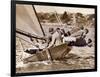 Crew of the "Arawatta" During the "Eighteen Footer" Race, Sydney Harbour, 9th April 1934-null-Framed Photographic Print