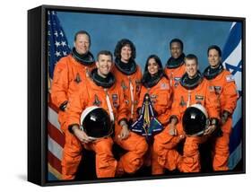 Crew of the Ill-Fated Space Shuttle Columbia-null-Framed Stretched Canvas