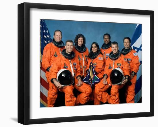 Crew of the Ill-Fated Space Shuttle Columbia-null-Framed Photo