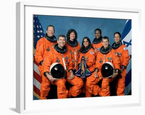 Crew of the Ill-Fated Space Shuttle Columbia-null-Framed Photo