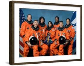 Crew of the Ill-Fated Space Shuttle Columbia-null-Framed Photo