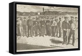 Crew of the United States Steam Sloop "Colorado"-Winslow Homer-Framed Stretched Canvas