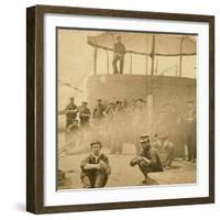 Crew on the Deck of the USS Monitor, 1862-James F. Gibson-Framed Photographic Print