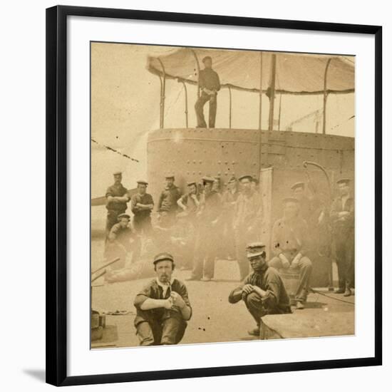 Crew on the Deck of the USS Monitor, 1862-James F. Gibson-Framed Photographic Print