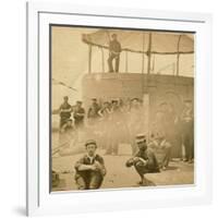 Crew on the Deck of the USS Monitor, 1862-James F. Gibson-Framed Photographic Print