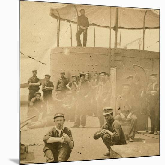 Crew on the Deck of the USS Monitor, 1862-James F. Gibson-Mounted Photographic Print