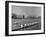 Crew Rowing on Charles River across from Harvard University Campus-Alfred Eisenstaedt-Framed Photographic Print