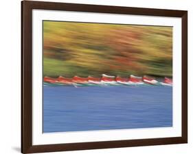 Crew Team on Water-null-Framed Photographic Print