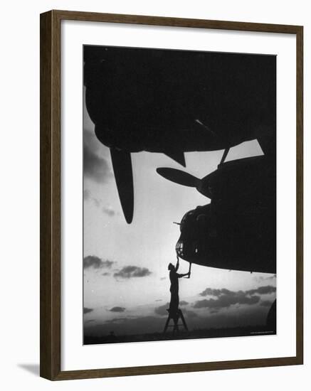 Crews and Planes Before and After Raid on Dusseldorf-Hans Wild-Framed Photographic Print