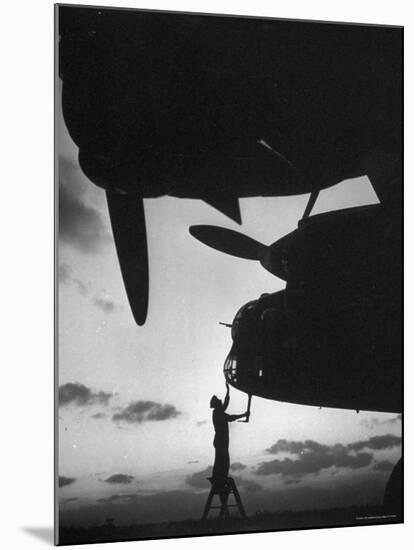 Crews and Planes Before and After Raid on Dusseldorf-Hans Wild-Mounted Photographic Print