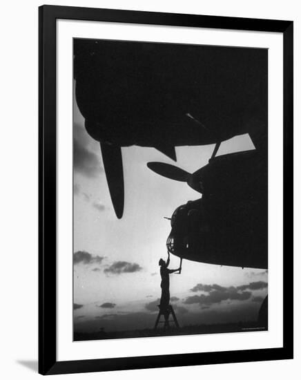 Crews and Planes Before and After Raid on Dusseldorf-Hans Wild-Framed Photographic Print