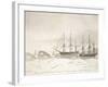 Crews of the Isabella and Alexander Sawing a Passage Through the Ice-John Ross-Framed Giclee Print