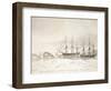 Crews of the Isabella and Alexander Sawing a Passage Through the Ice-John Ross-Framed Giclee Print