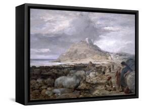 Criccieth Castle, Wales, 1878-John Gilbert-Framed Stretched Canvas