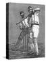 Cricket a Batsman Dealing with a Full Pitch-null-Stretched Canvas