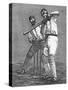 Cricket a Batsman Dealing with a Full Pitch-null-Stretched Canvas