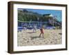 Cricket, and yellow stumps, Abersoch-Andrew Macara-Framed Giclee Print