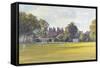 Cricket at Burton Court-Julian Barrow-Framed Stretched Canvas
