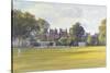 Cricket at Burton Court-Julian Barrow-Stretched Canvas