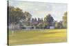 Cricket at Burton Court-Julian Barrow-Stretched Canvas