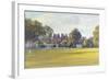Cricket at Burton Court-Julian Barrow-Framed Giclee Print