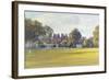 Cricket at Burton Court-Julian Barrow-Framed Giclee Print