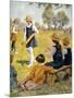 Cricket at Girls' School-RH Brock-Mounted Art Print