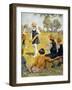 Cricket at Girls' School-RH Brock-Framed Art Print