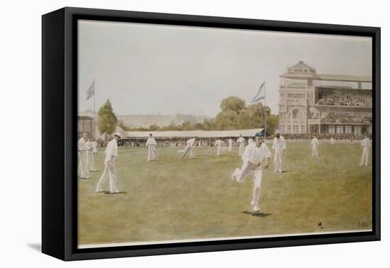 Cricket at Lords, 1896-William Barnes Wollen-Framed Stretched Canvas