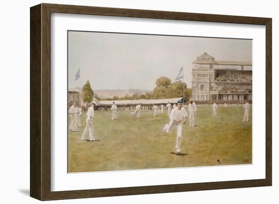 Cricket at Lords, 1896-William Barnes Wollen-Framed Giclee Print