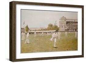 Cricket at Lords, 1896-William Barnes Wollen-Framed Giclee Print