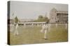 Cricket at Lords, after W.B. Wollen, Coloured Photogravure Dated 1896-null-Stretched Canvas