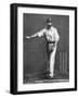 Cricket Bowling a Low Delivery-null-Framed Art Print