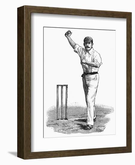 Cricket Bowling an Off-Break-Lucien Davis-Framed Art Print