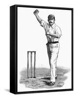 Cricket Bowling an Off-Break-Lucien Davis-Framed Stretched Canvas