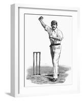 Cricket Bowling an Off-Break-Lucien Davis-Framed Art Print