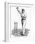 Cricket Bowling an Off-Break-Lucien Davis-Framed Art Print