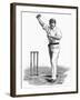 Cricket Bowling an Off-Break-Lucien Davis-Framed Art Print