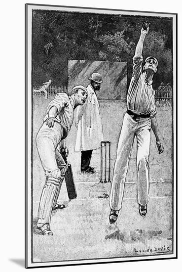 Cricket Caught and Bowled-Lucien Davis-Mounted Art Print