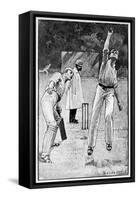 Cricket Caught and Bowled-Lucien Davis-Framed Stretched Canvas