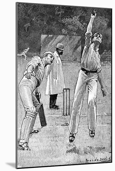 Cricket Caught and Bowled-Lucien Davis-Mounted Art Print