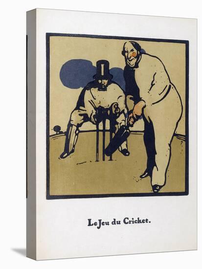Cricket Game, 1898 (Lithograph)-William Nicholson-Stretched Canvas